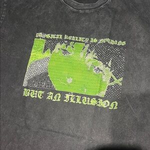 Serial Experiments Lain Black Graphic T-Shirt Oversized Loose Fit